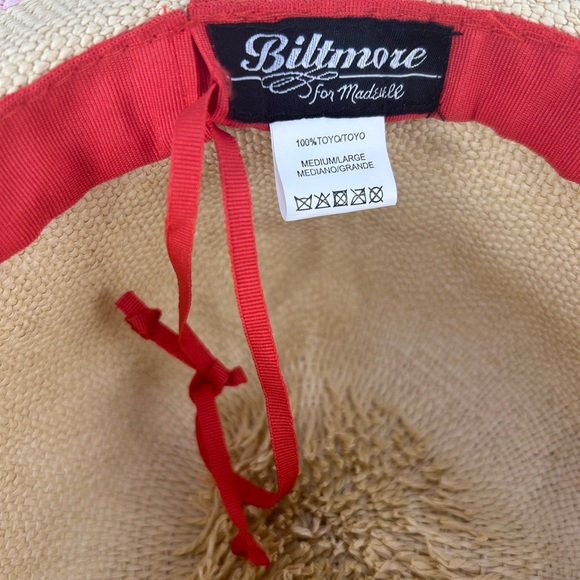 Madewell x Biltmore® Tulum Striped Straw Beach Hat Size Medium / Large - Picture 8 of 12